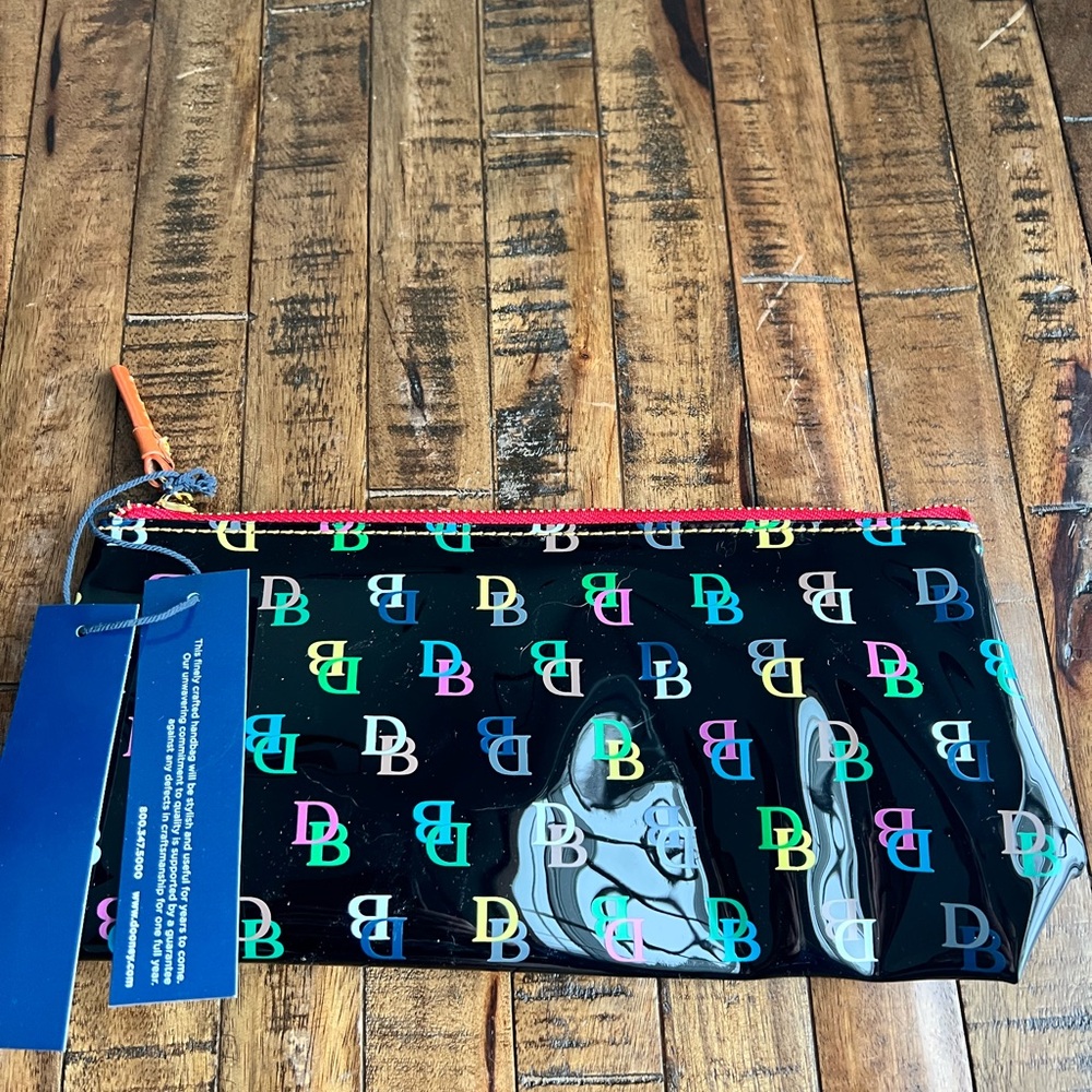 Dooney & Bourke Black Tote with Multicolor Logo - Picture 5 of 5